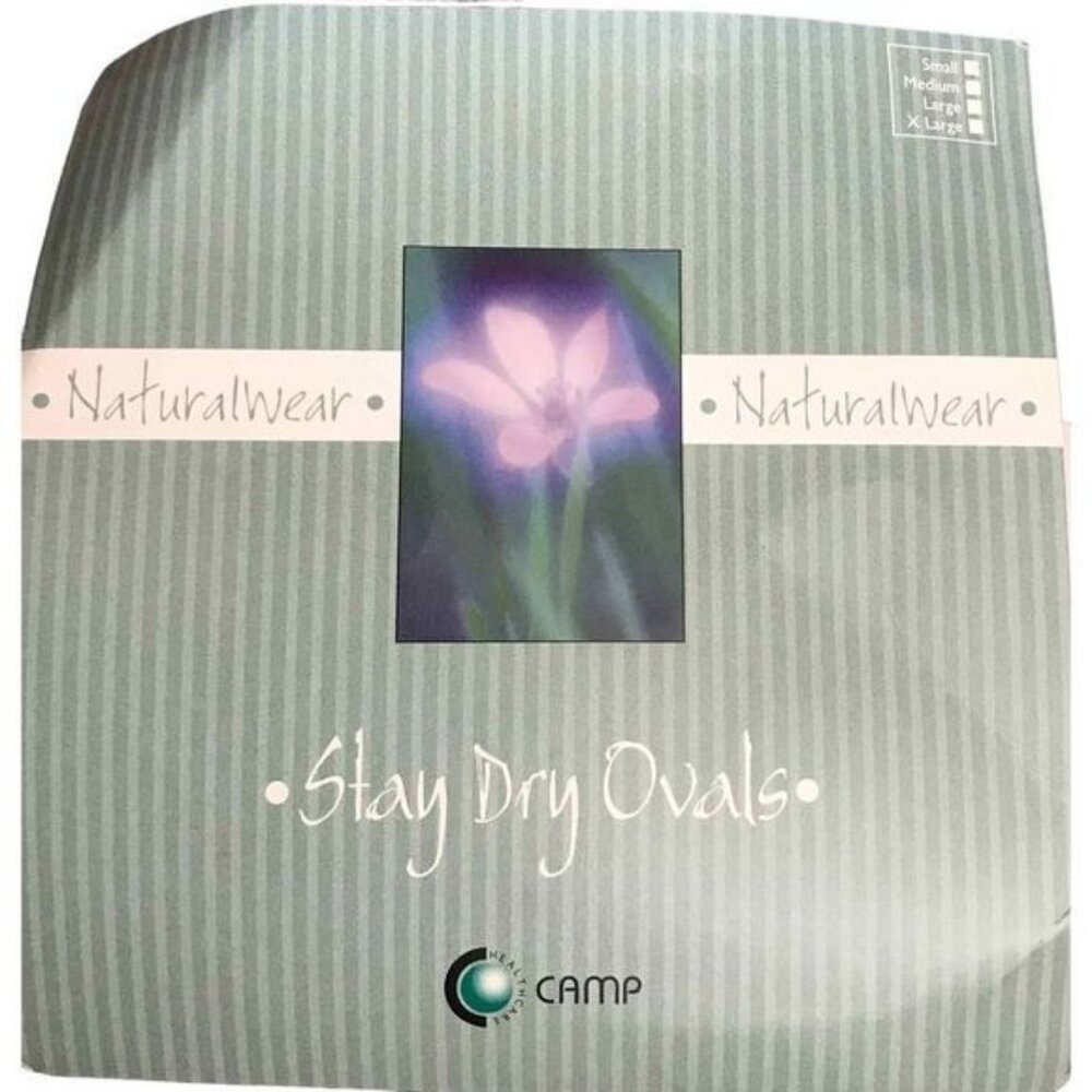 NEW NaturalWear by Camp Stay Dry Ovals for Breast Form Small 10 Pack Mastectomy